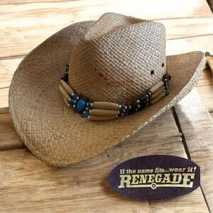 Renegade Made In The USA Unisex Western Straw Hat Removable Band